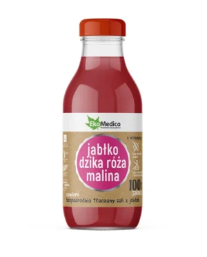 Sok jabłko dzika róża malina