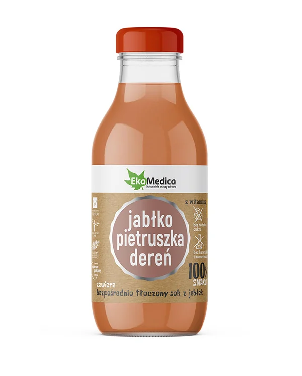Sok jabłko pietruszka dereń