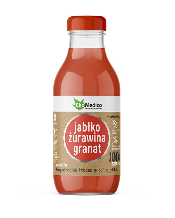 Sok jabłko żurawina granat
