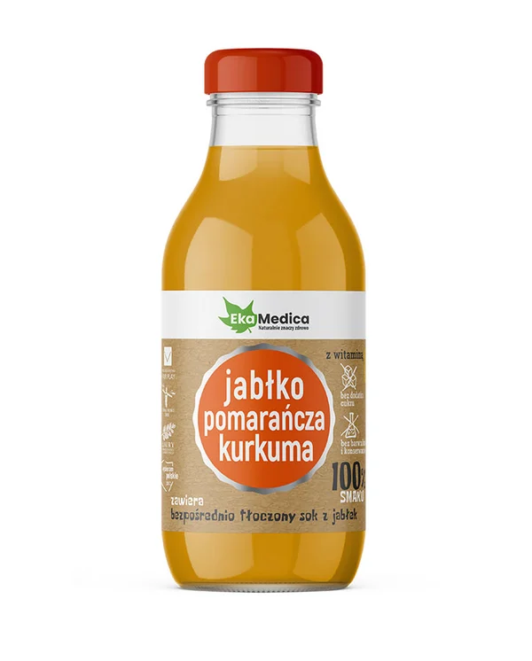 100% smaku jabłko pomarańcza kurkuma