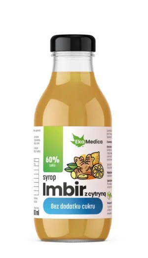 Syrop Imbir Cytryna Bez dodatku cukru 300 ml