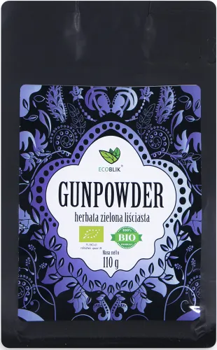 Herbata ekologiczna zielona liściasta GUNPOWDER