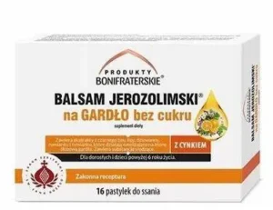 Balsam na gardło bez cukru
