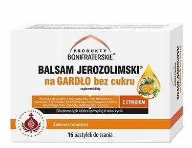 Balsam na gardło bez cukru