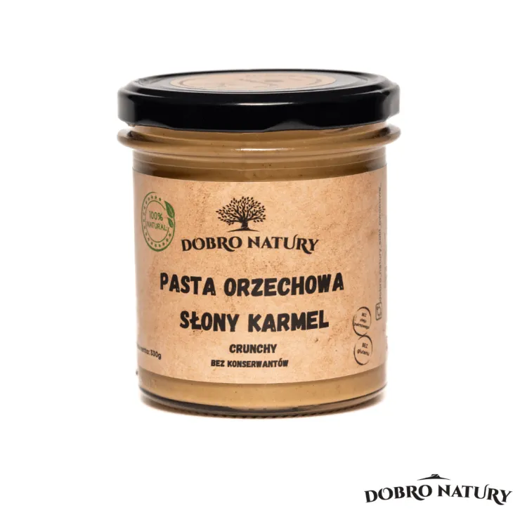 Pasta z orzechów ziemnych słony karmel crunchy