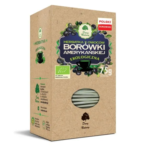 Herbatka z owoców borówki amerykańskiej