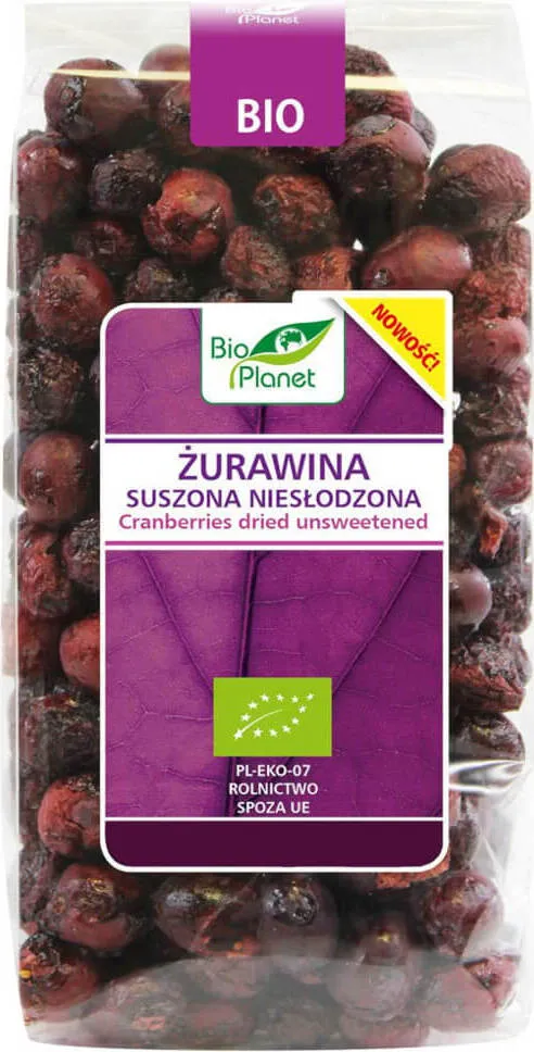 ŻURAWINA SUSZONA NIESŁODZONA BIO