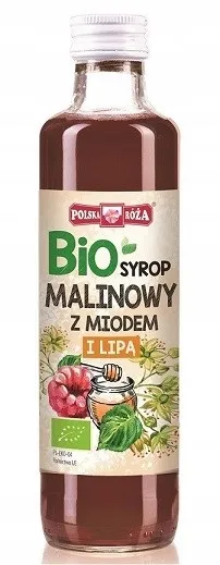 SYROP MALINOWY Z MIODEM I LIPĄ BIO