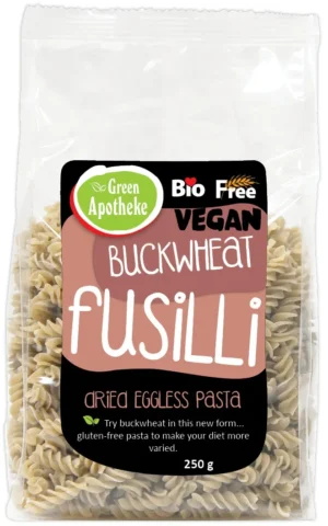 Makaron gryczany świderki fusilli bezglutenowy BIOMakaron gryczany świderki fusilli bezglutenowy BIO