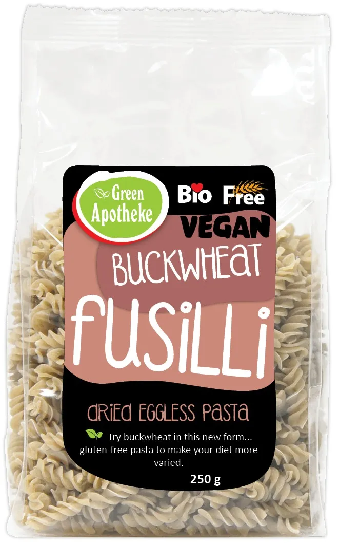 Makaron gryczany świderki fusilli bezglutenowy BIOMakaron gryczany świderki fusilli bezglutenowy BIO