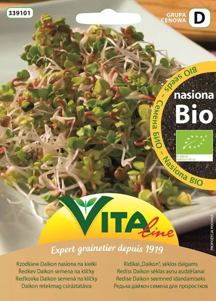 Nasiona Rzodkwi Daikon Bio Na Kiełki