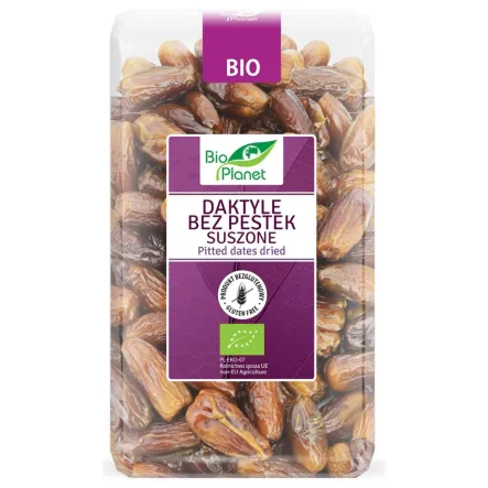 Daktyle Bez Pestek Suszone Bezglutenowe Bio